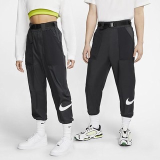 Pantaloni Nike Sportswear Woven Swoosh Barbati Negrii Albi | WREP-34861